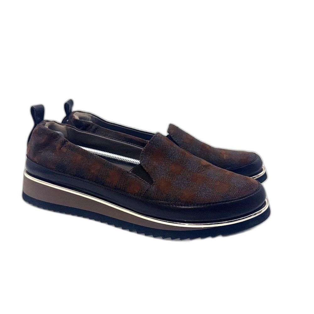 Ron White Naverina Tartan Slip-On - Chocolate 41/10